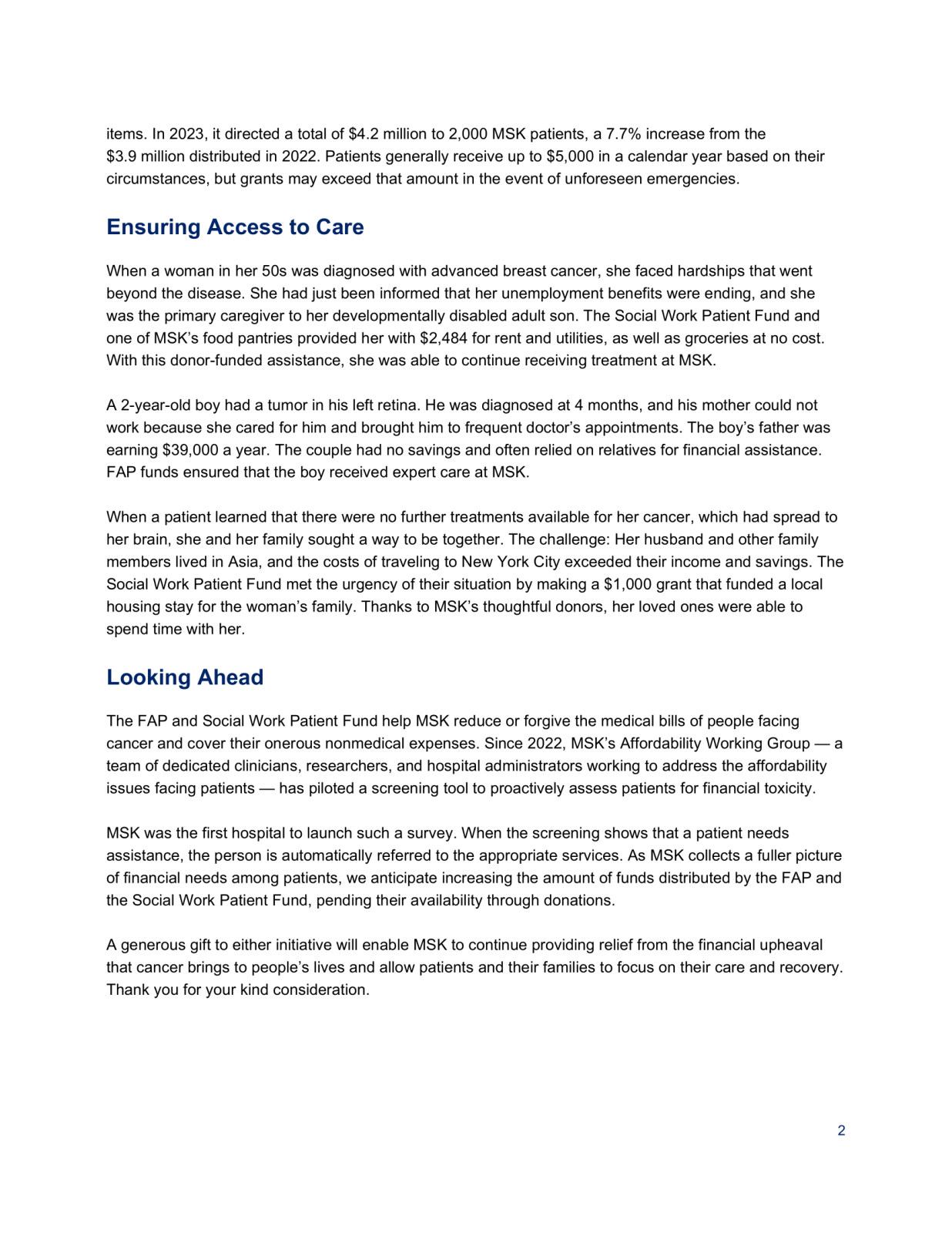 MSK Testimonials 2024-2